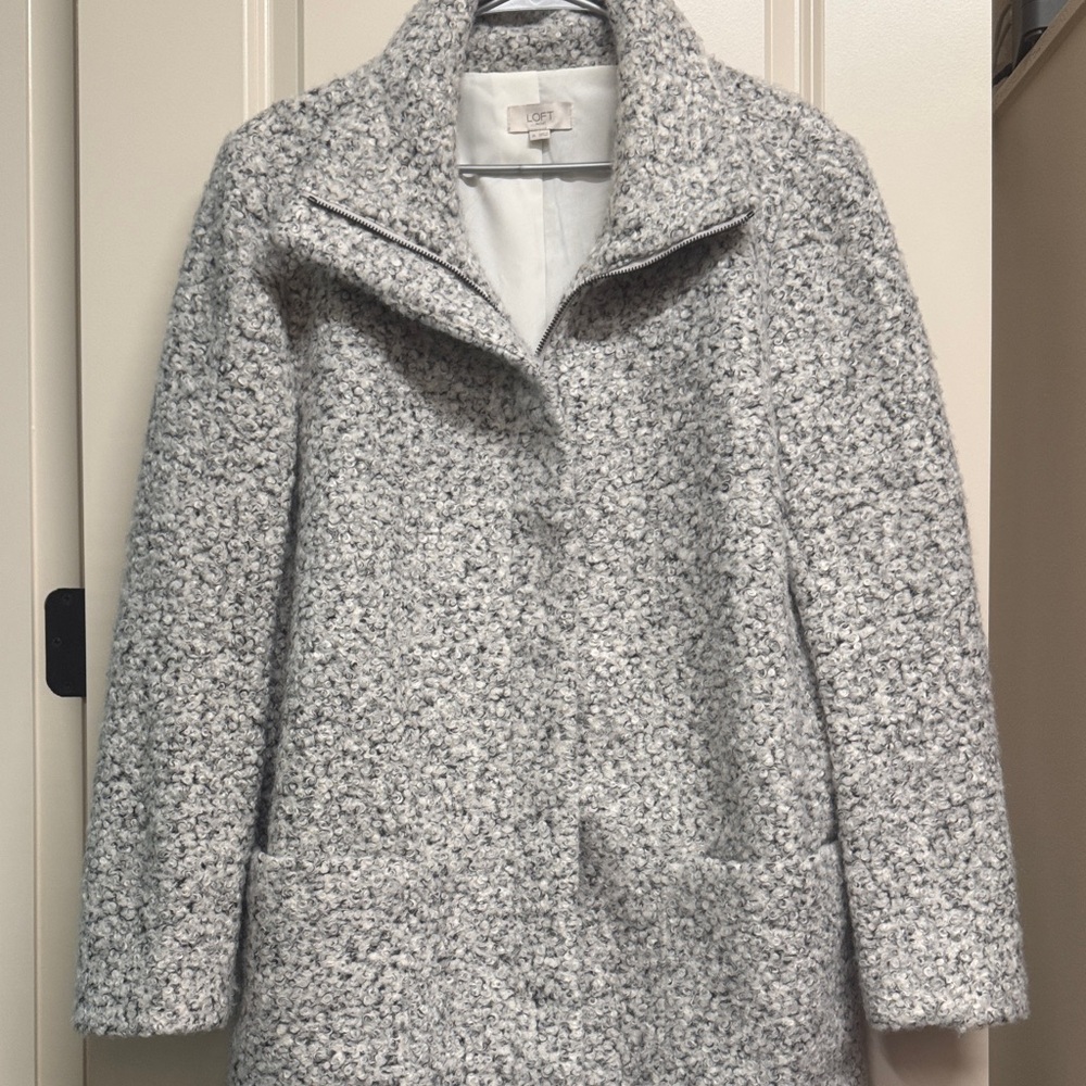 LOFT Women's Cream Teddy Jacket